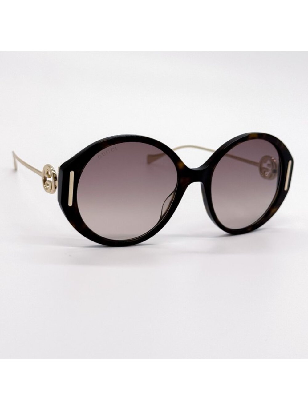 NEW GUCCI SUNGLASSES GG1202S 003 HAVANA/GOLD OVERSIZED WOMEN GUCCI EYEWEAR - Picture 5 of 9